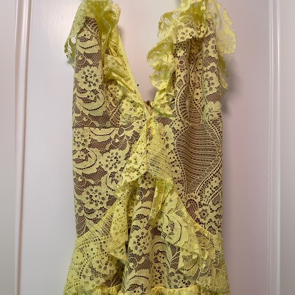 For Love and Lemons Yellow Tati dress size medium - Picture 3 of 5